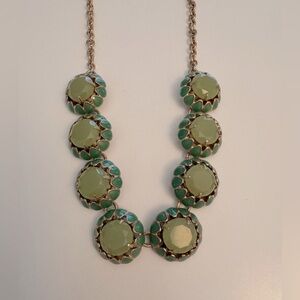 Vintage J.Crew Green Turquoise Statement Necklace